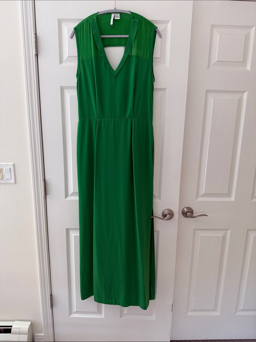 Sachin + Babi Emerald Green V-Neck Backless Maxi Dress